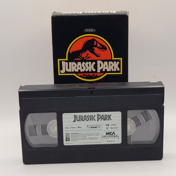 Jurassic Park by Steven Spielberg (VHS, 1993) MCA Universal Jeff Goldblum T-Rex - Picture 3 of 3